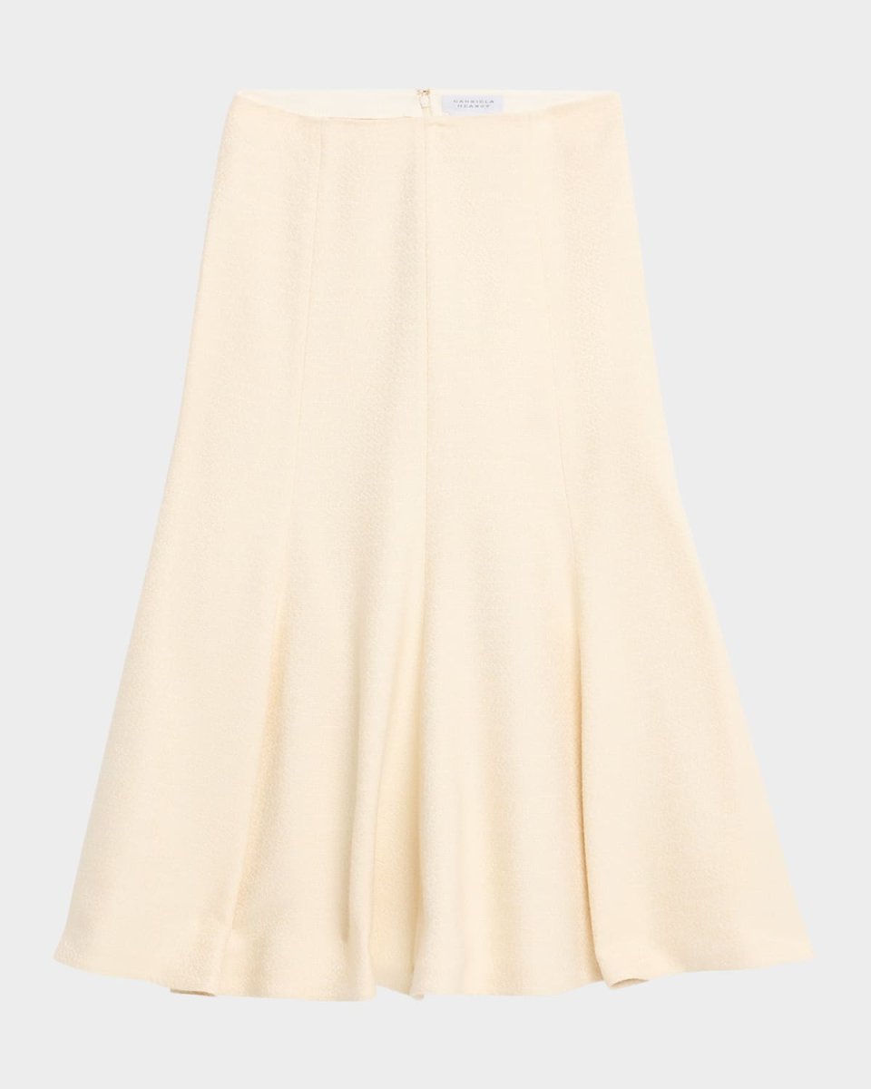 Selma Paneled Flare Midi Skirt